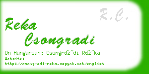 reka csongradi business card